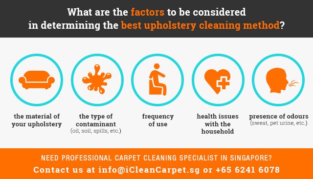 Factors to Consider in Professional Upholstery Cleaning Singapore Method